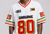 Summer Short-Sleeve Sweatshirt, Zimbabwe Men’s V-Neck Short-Sleeve Sweatshirt, White Flag Print Street Style Men’s Clothing